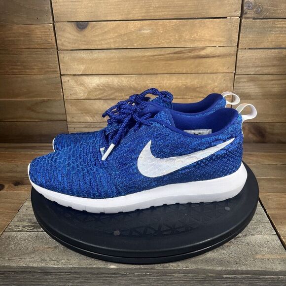 Nike Womens Sz 6 Roshe NM Flyknit Rio QS Blue Running Shoes 835894-400 - Picture 3 of 10